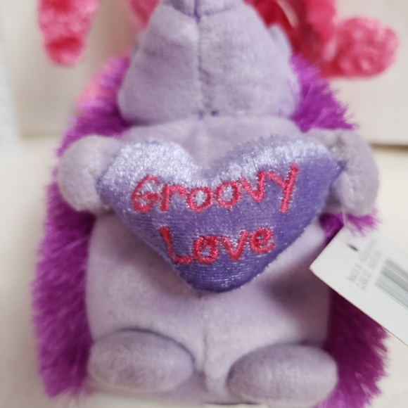 Cute little pair of stuffed animals. Hedgehog and pink bunny. - Picture 5 of 8